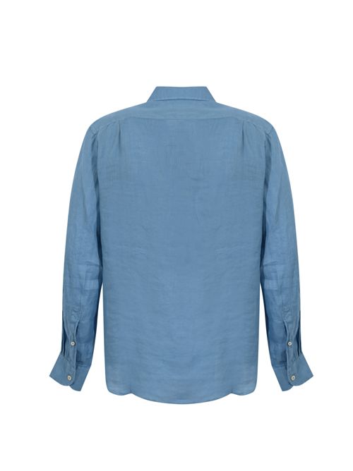 Camicia Raphael in lino Dusty blue Mc2 Saint Barth | RPH000100143L